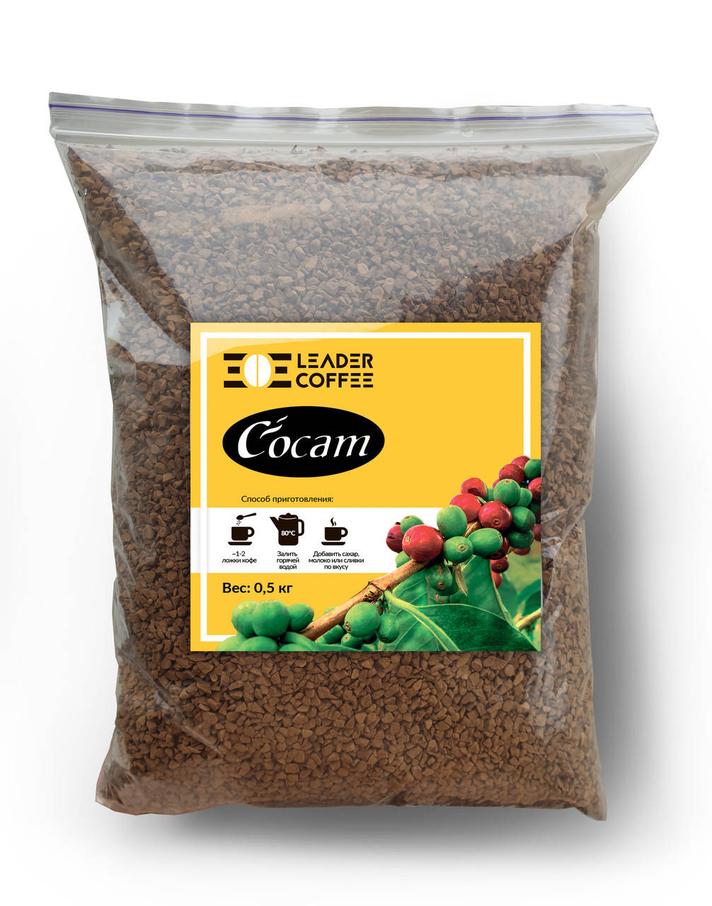 

Кофе растворимый сублимированный Кокам, (Cocam, Бразилия), 0.5кг