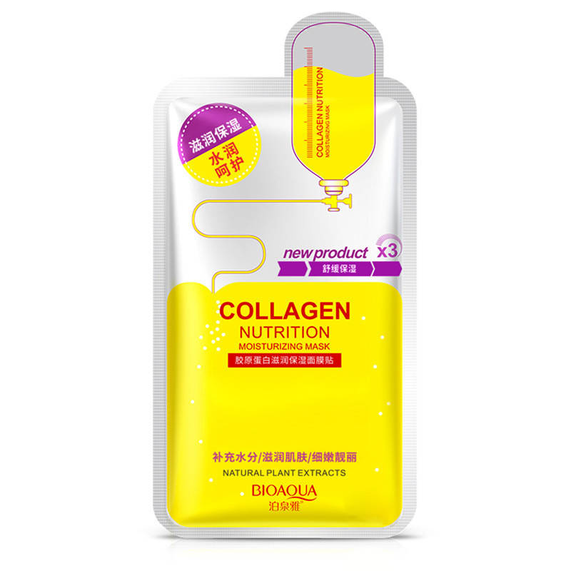 

Маска тканевая с колагеном Bioaqua New Collagen Nutrition Moisturizing Mask, 30г