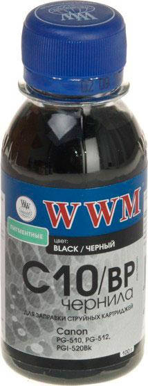 

Чернила WWM Canon PG-510/512/440, PGI-425Bk/520Bk, Black Pigment, 100 г (C10/BP)