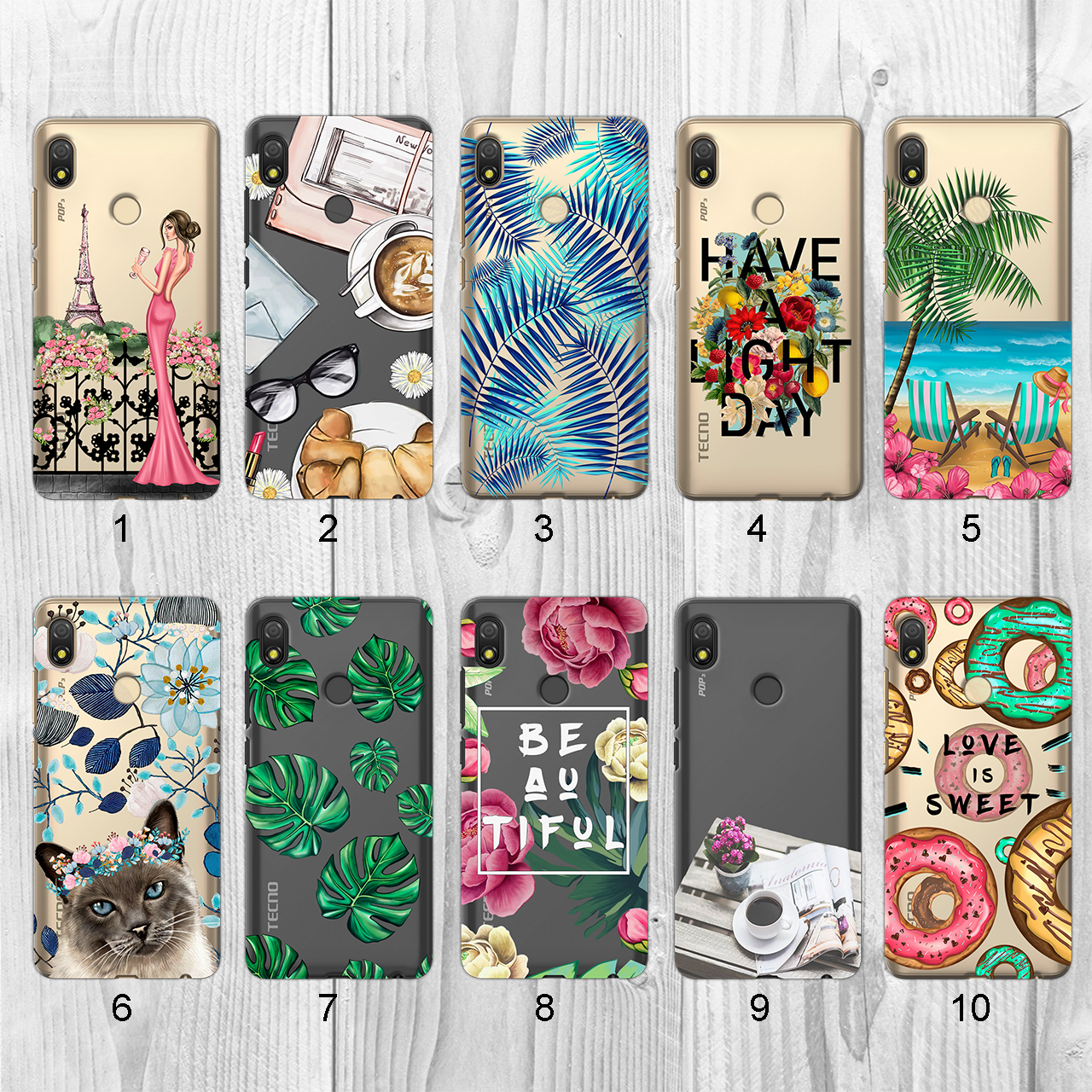 

Силиконовый чехол с рисунком для TECNO POP 3 (new collection)