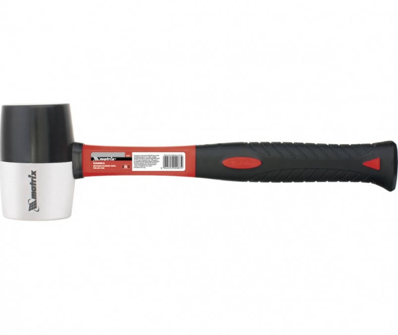 

Киянка резиновая 225 г, черно-белая резина, фибергласовая рукоятка, диаметр бойка 45 мм. MTX 111709