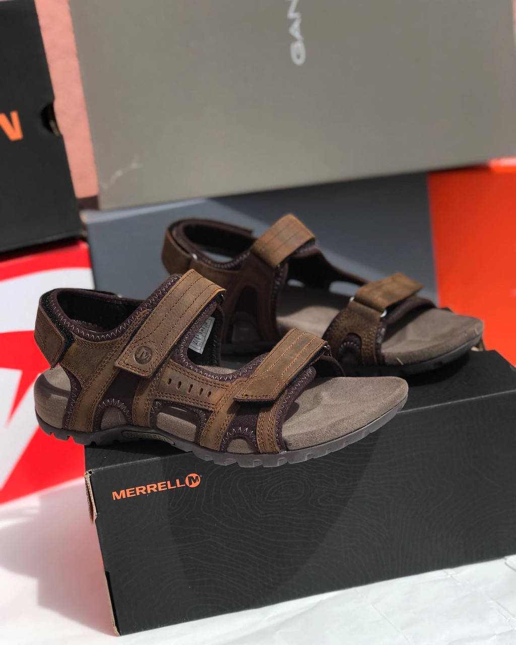 

Мужские оригинальные сандали Merrell SANDSPUR LEE BACKSTRAP J90495, Коричневый