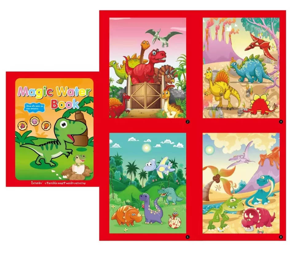 

Водная раскраска многоразовая для малышей Динозавры