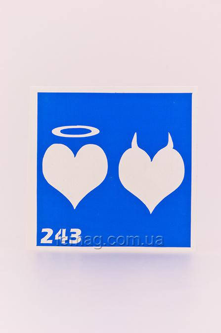 

Boni Kasel Трафарет для био тату 6x6 см - 243, 1 шт