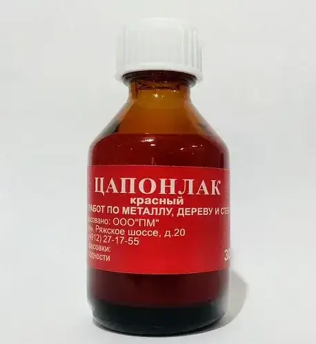 

Цапон лак красный(Стекло), 30 грамм