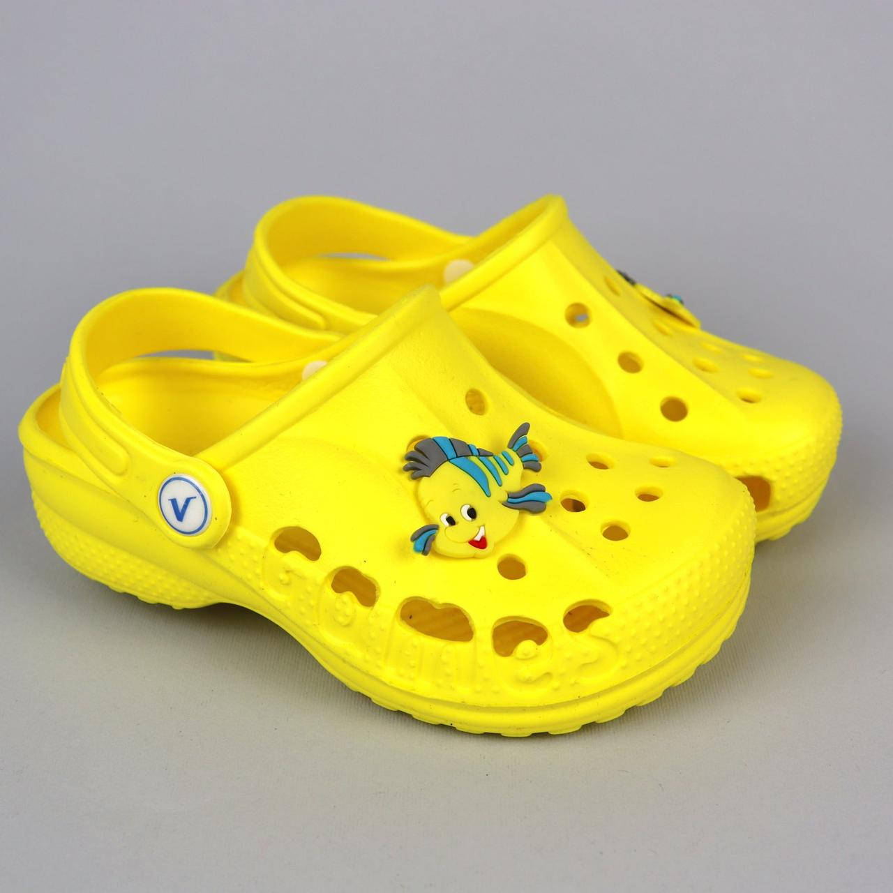 

Детские желтые кроксы для детей Crocs тм Vitaliya р.23-33 23-24, Желтый