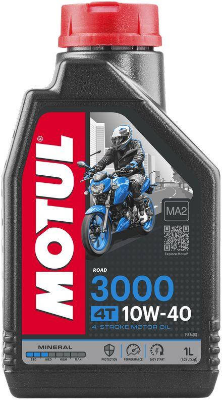 

Масло моторное для мотоциклов Motul 3000 4T SAE 10W40 (1L)