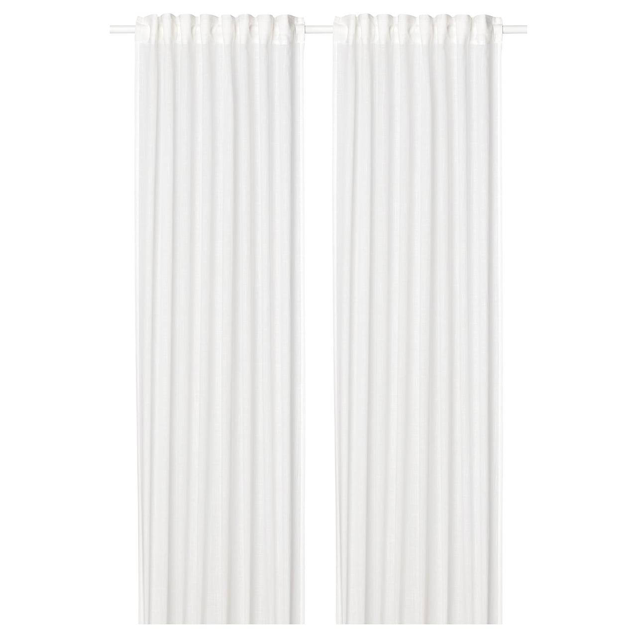 

IKEA SILVERLÖNN Гардины, 2 шт, белые (204.910.40)