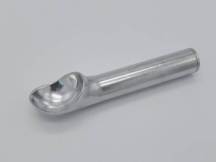 

Ложка для мороженого алюминиевая цельная порционная 5,5 * 4 cm L 18 cm