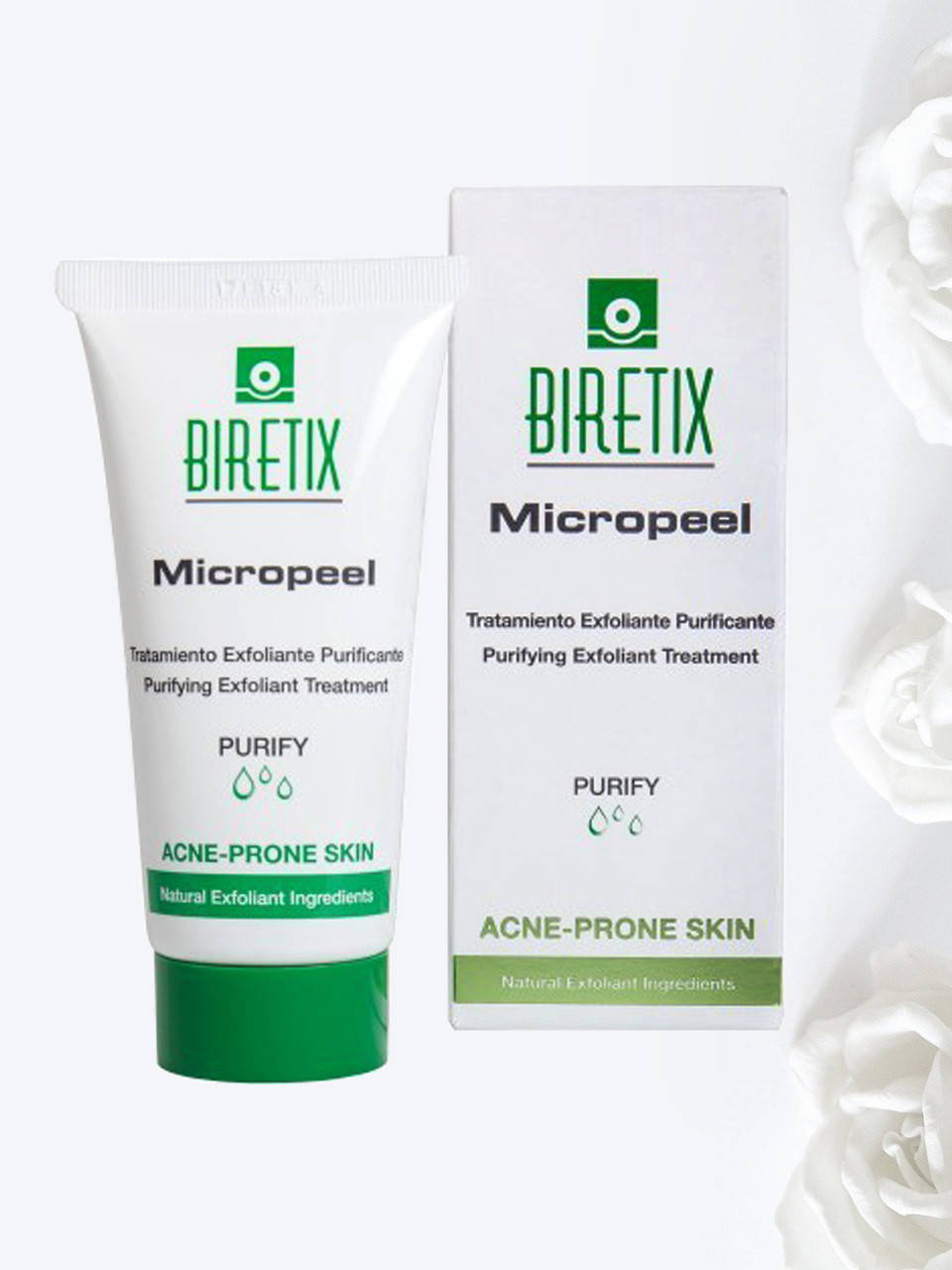 

Очищающий скраб-эксфолиант для кожи с акне Micropeel Purifying Exfoliant Biretix Cantabria labs 50 мл