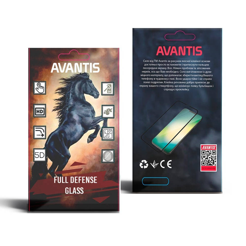 

Захисне скло Avantis 5D Full Defense ZTE Blade A51/A71 Black, Черный