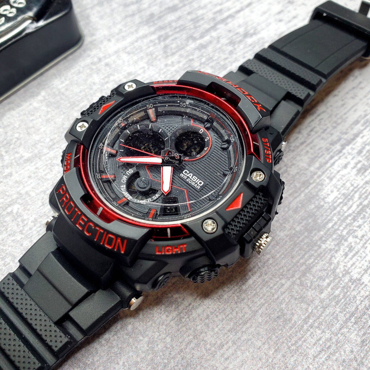 

Спортивные часы C-SHOCK GST-B100X Black-Red, противоударные, водонепроницаемые