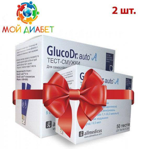

Тест-полоски GlucoDr auto 50 шт. 2 упаковки
