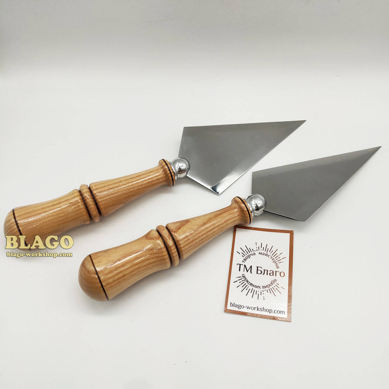 

Копие большое с деревянной, резной ручкой, Liturgical spear, 6х25см