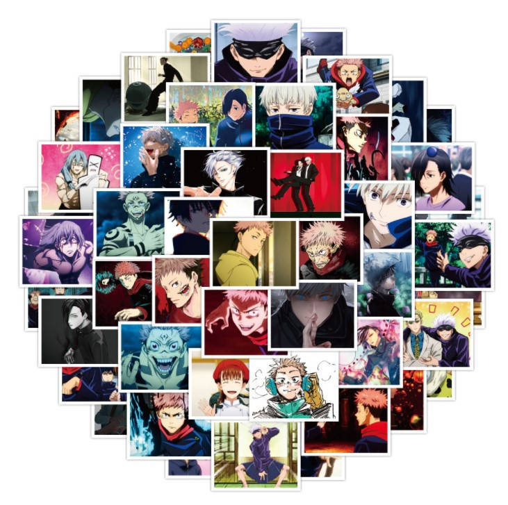 

Набор водоотталкивающих стикеров Jsstore Аниме Магическая битва 50шт