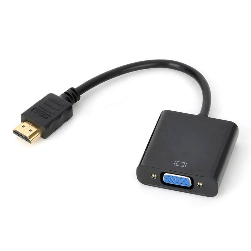 

Адаптер переходник HDMI VGA цифро-аналоговый преобразователь, Черный