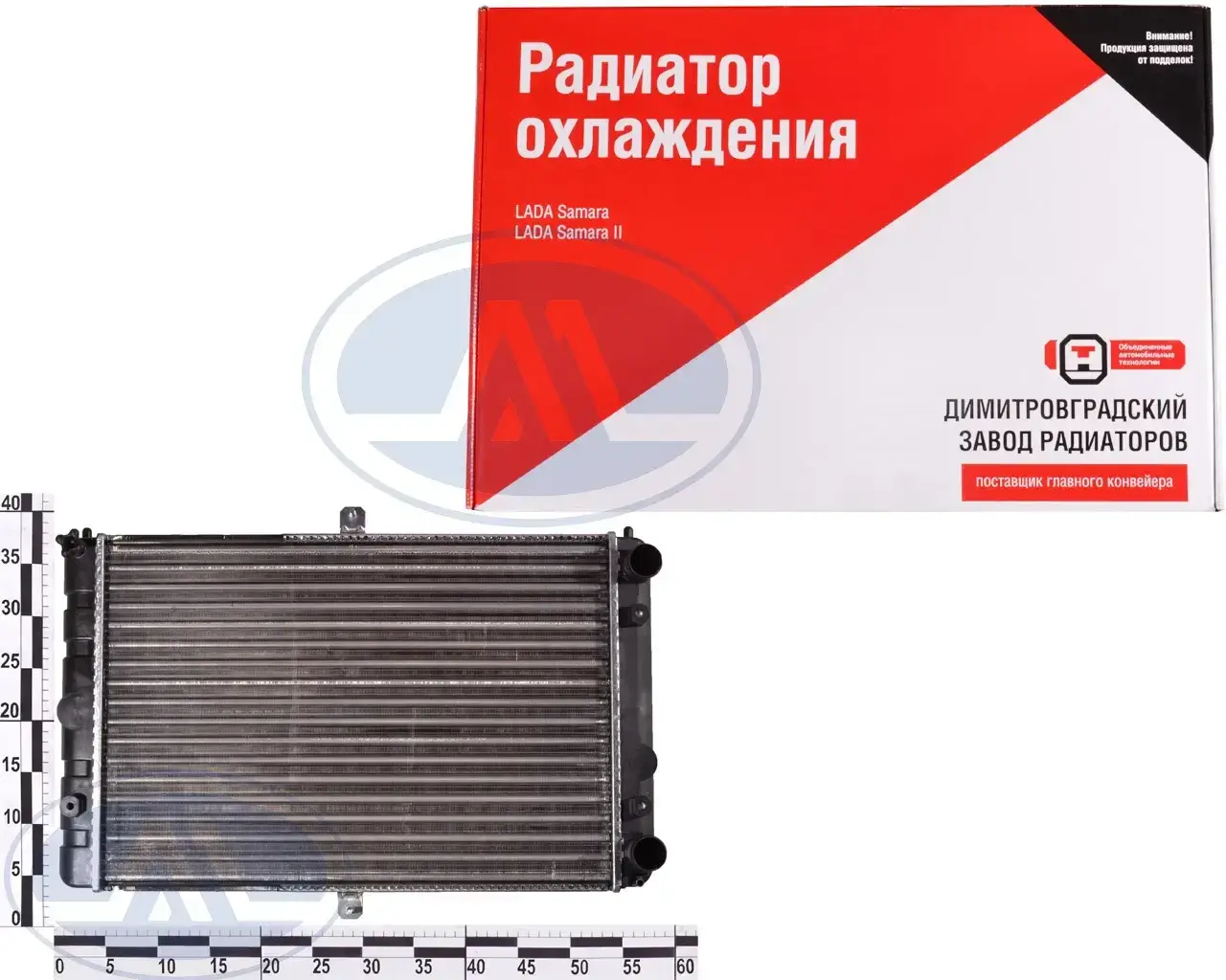 

Радиатор ВАЗ 2108-099, 2113-15 инж., алюм., Daewoo Lanos 1,4, Sens, основной, кор. уп.