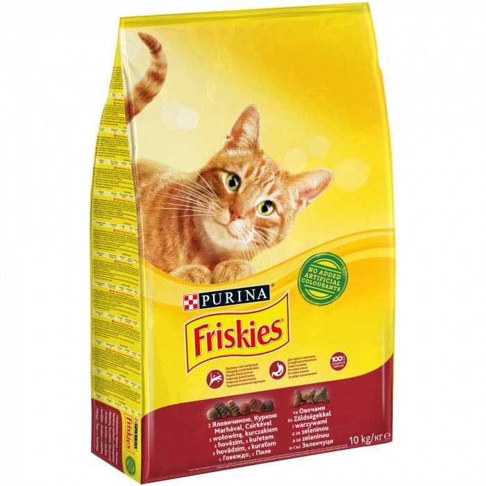 

Сухой корм для кошек Purina Friskies с говядиной, курицей и овощами 10 кг