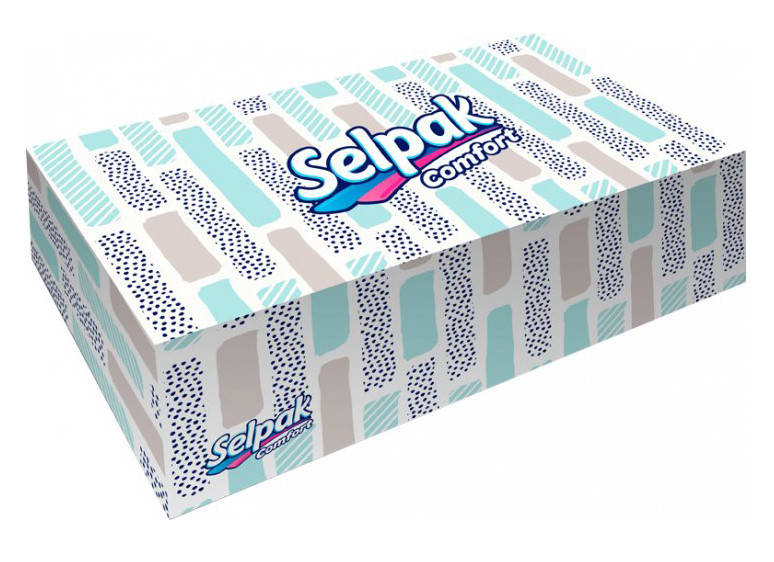

Салфетки гигиенические в коробке Selpak Comfort 2-слойные 150 шт, Белый