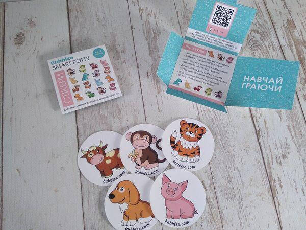 

Наклейки для приучения к горшку Bubblze Smart Potty 3 персонажи на выбор, пипи стикер для ребенка