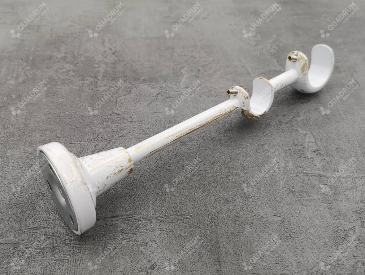 

Кронштейн двойной открытый 19мм+25мм белое золото