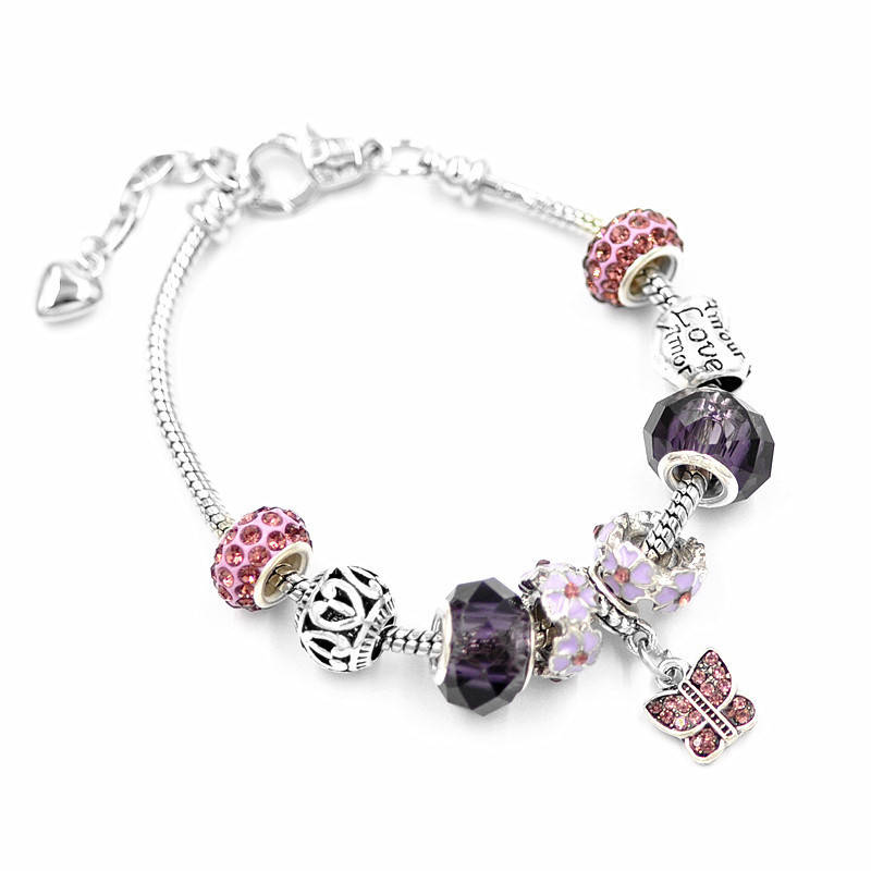 

Браслет Pandora Butterfly фиолетовый