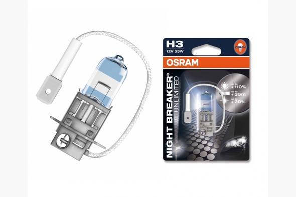 

Лампа головного света Osram Night Breaker Unlimited +100% H3 55W