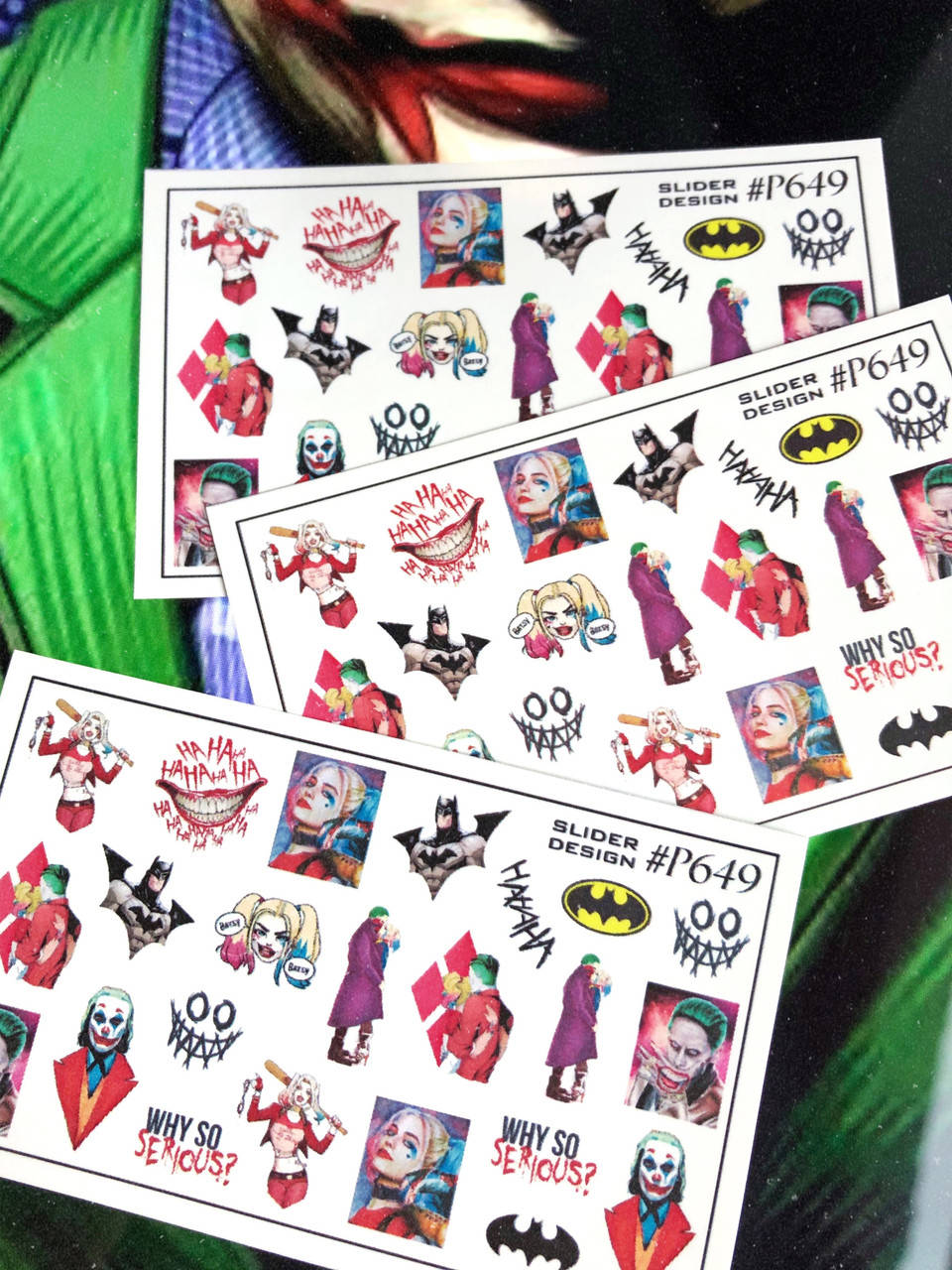 

Слайдер-дизайн SLIDIZ водная наклейка для ногтей Джокер, Харли Квин