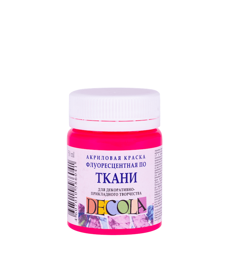 

Акрил для ткани 50мл флюор.Розовая 322 Decola, Розовый