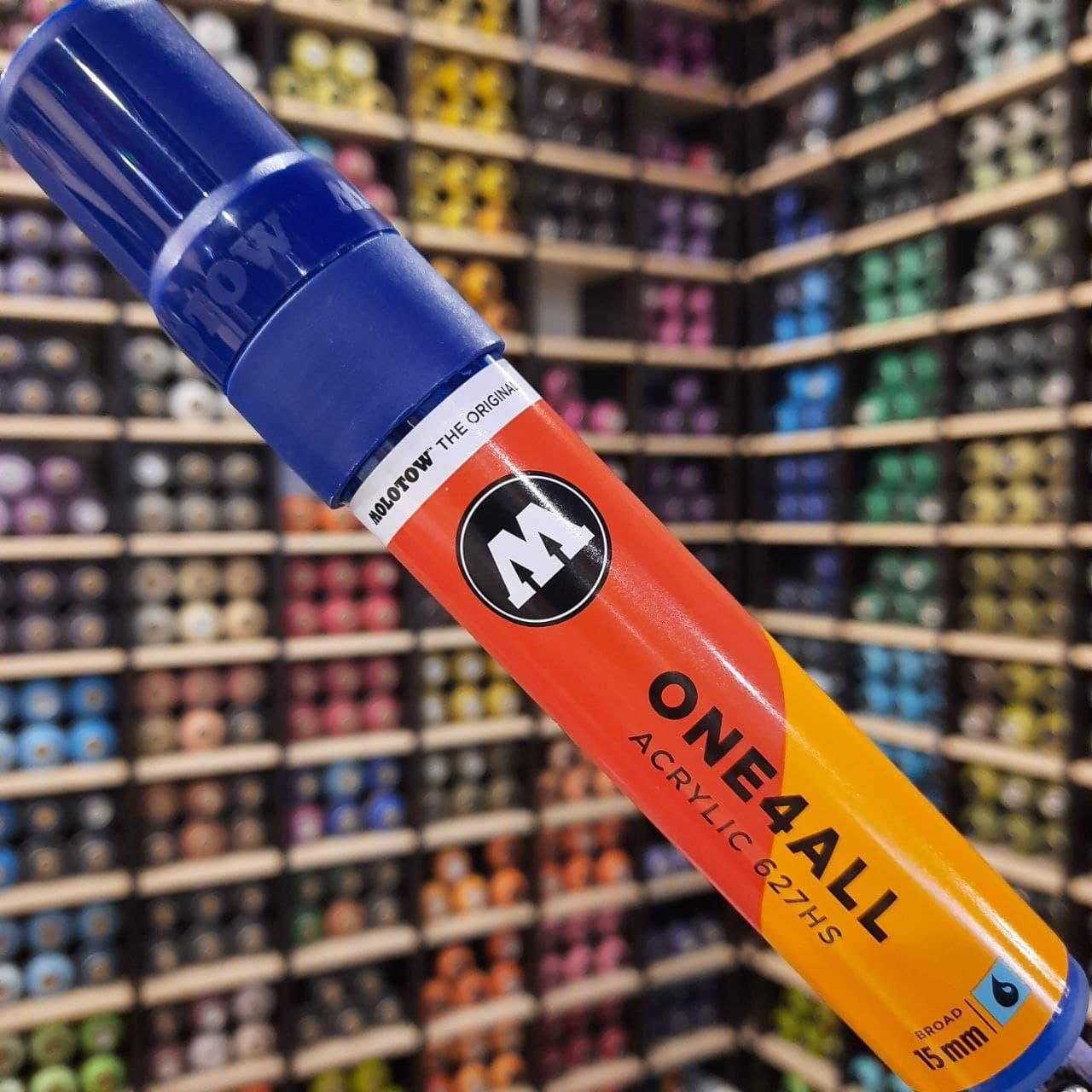 

Акриловый маркер Molotow ONE4ALL 627HS True Blue (Синий) 15мм