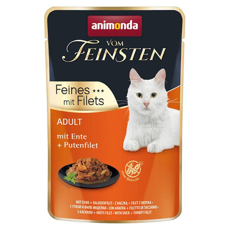 

Animonda vom feinsten adult Влажный корм для котов филе утки и индейки 85г (пауч)