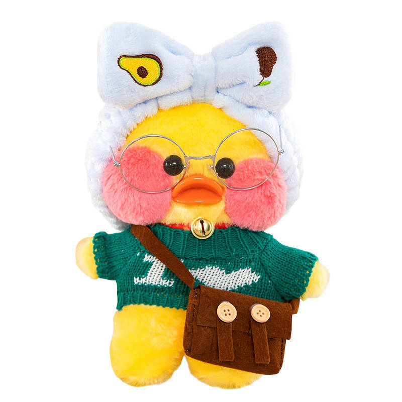 

Мягкая плюшевая игрушка уточка Лалафанфан / Lalafanfan 30 см Желтая, Желтый