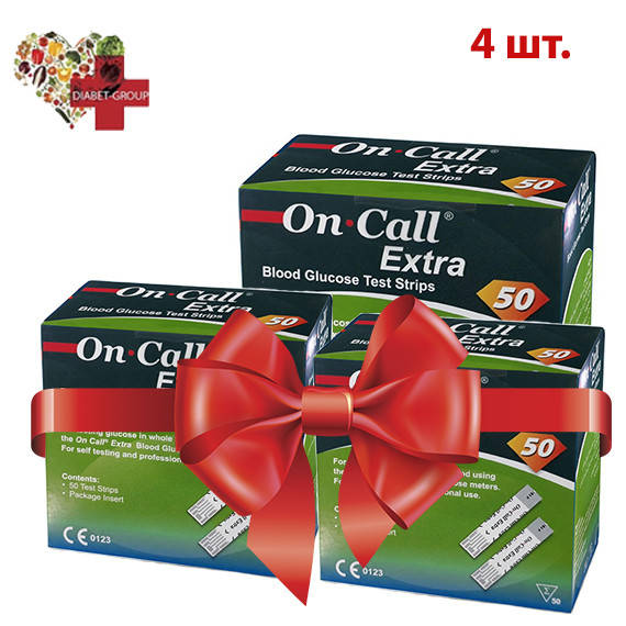 

Купить тест-полоски On Call Extra (Он Колл Экстра) 50 шт. 4 упаковки