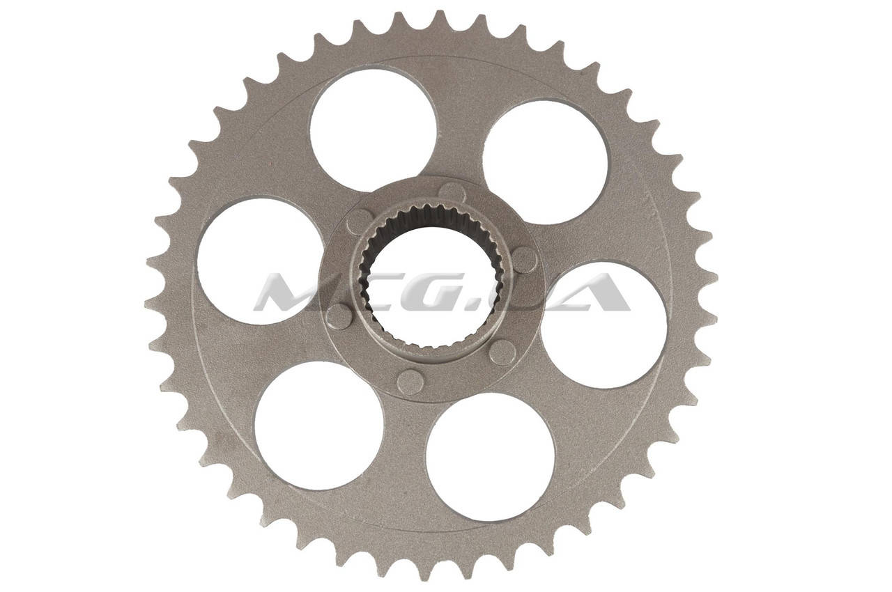 

Звезда трансмиссии (задняя) на мотоцикл ИЖ 520-42T (со ступицей) "DGH" (сталь 20)