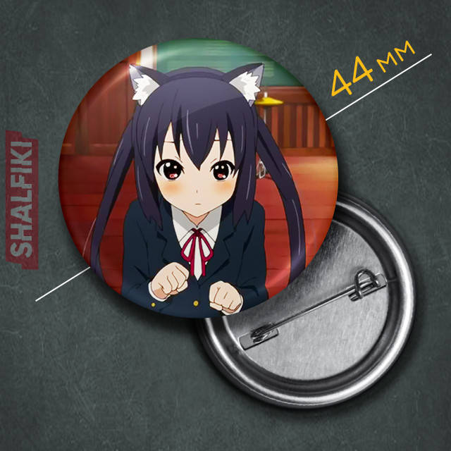 

"Неко Адзуса Накано (Кэй-Он! / K-On!)" значок круглый на булавке Ø44 мм