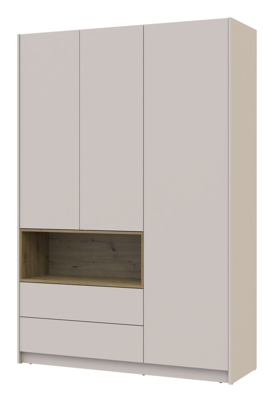 Шафа для одягу з нішею Doros Дейл Кашемір/Дуб Артізан 3 ДСП 150х52х220 (80737726) 4