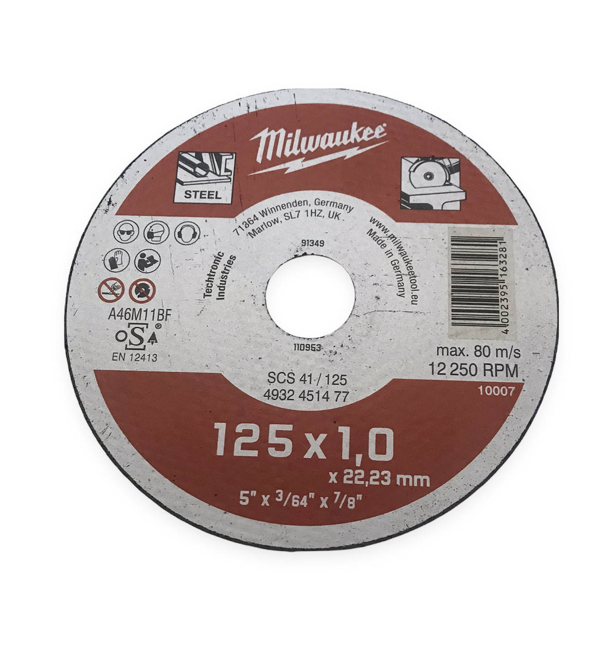 

Диск отрезной по металлу Milwaukee SCS 41/125х1,0 125 мм