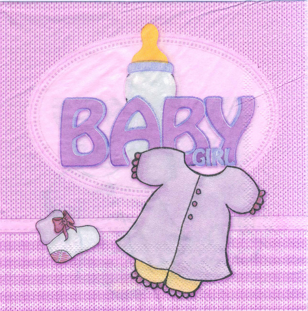 

Серветки святкові сервірувальні "BABY girl". В упак: 15шт.
