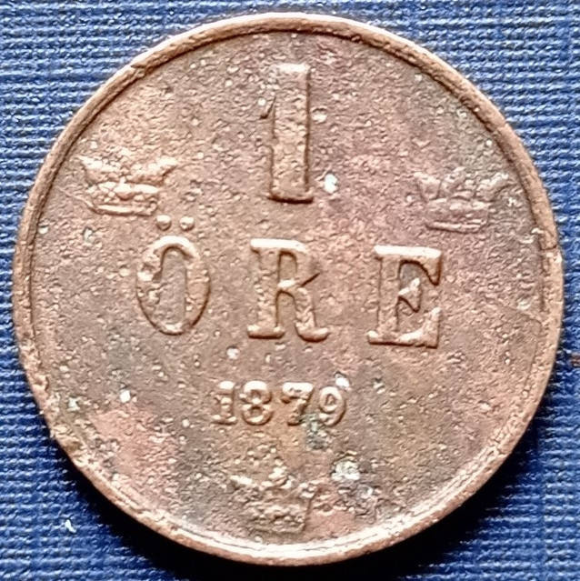 

Монета 1 эре Швеция 1879