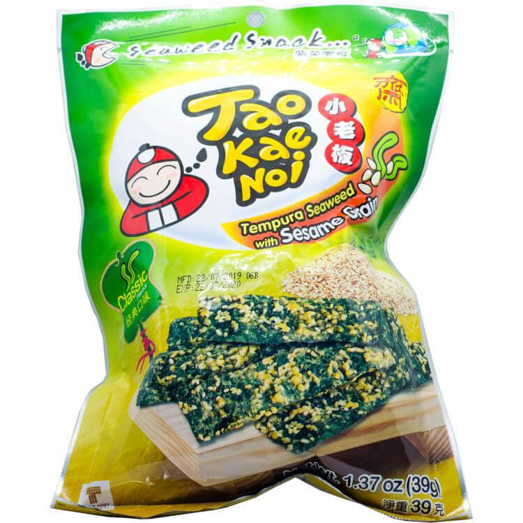 

Снек з хрустких водоростей Tao Kae Noi з кунжутом 39г