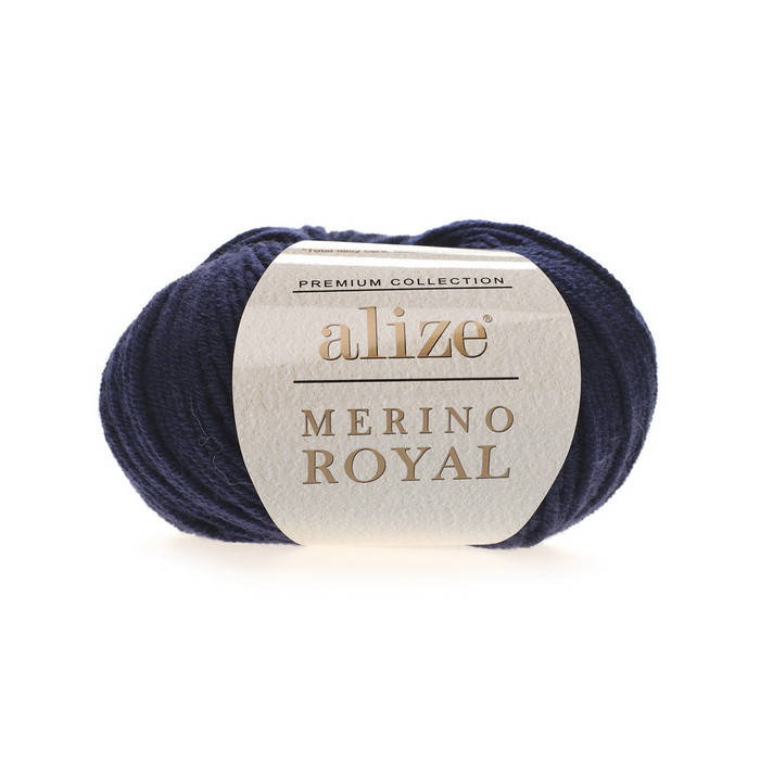 

58 Пряжа Alize Merino Royal темно-синий