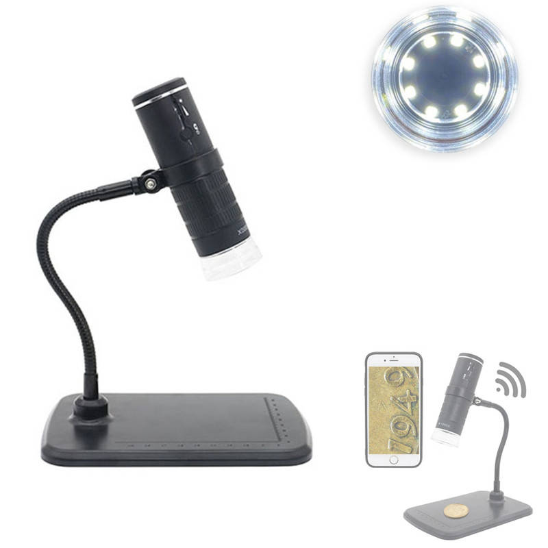 

WiFi цифровой микроскоп для смартфона с АКБ HD 2MP, 1000X