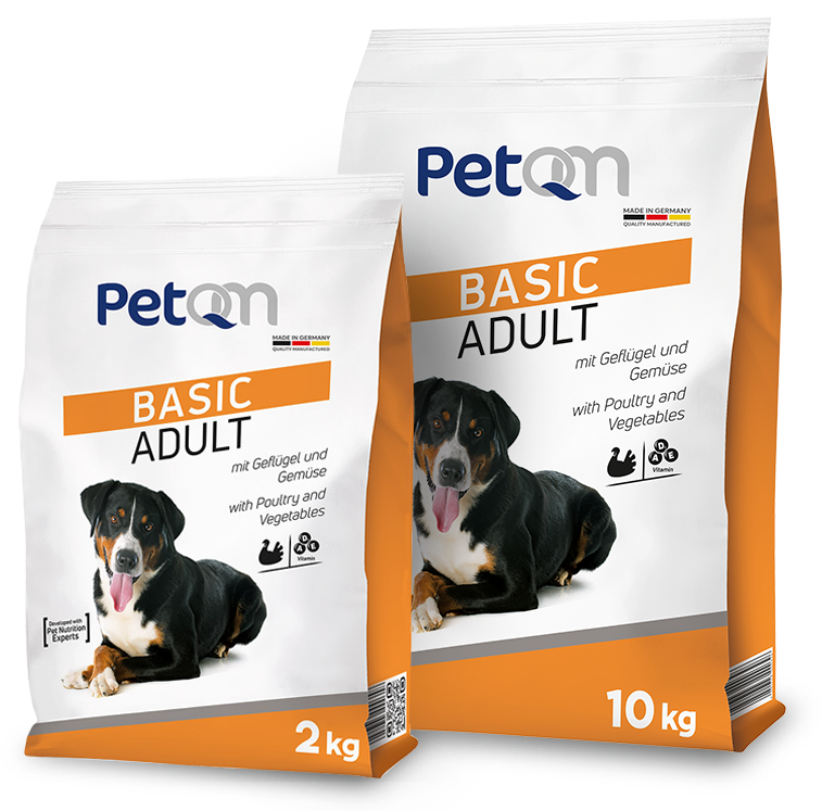 

Корм для дорослих собак з птицею та овочами PetQM Dog Basic Adult 10 kg with Poultry & Vegetables