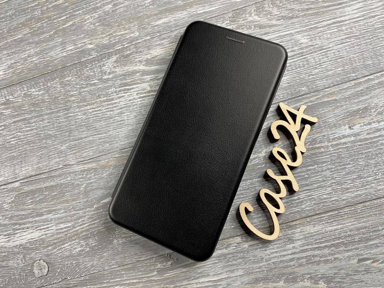 

Кожаный чехол книжка Elegant на Samsung Galaxy A12 (на самсунг а12) черный