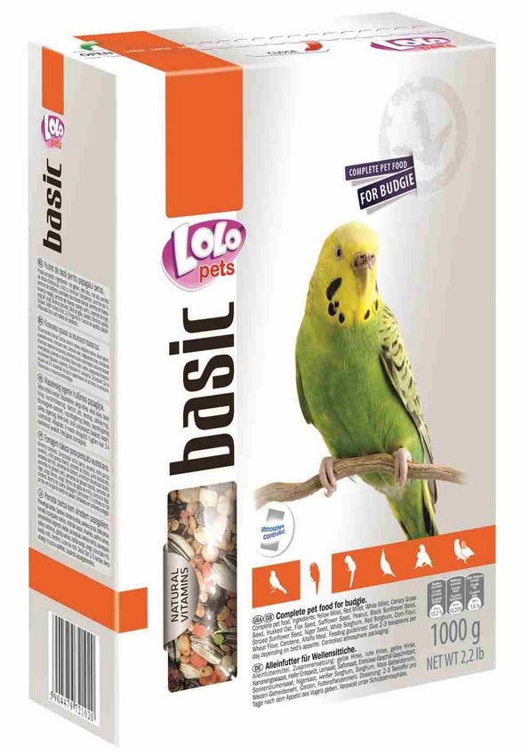 

LoLo Pets Полнорационный корм для волнистых попугаев, 500 г