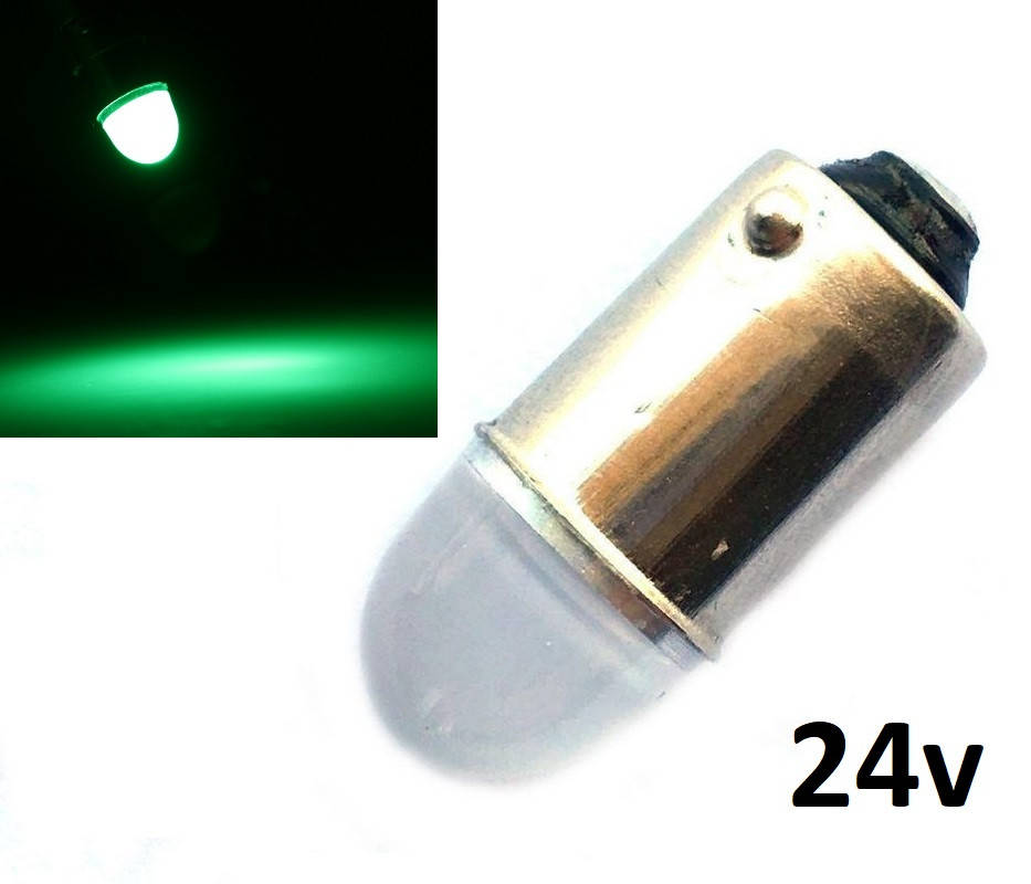 

Автомобильная LED лампа BA9S T4w 24V 2smd 2835 светодиодная, зеленый цвет света