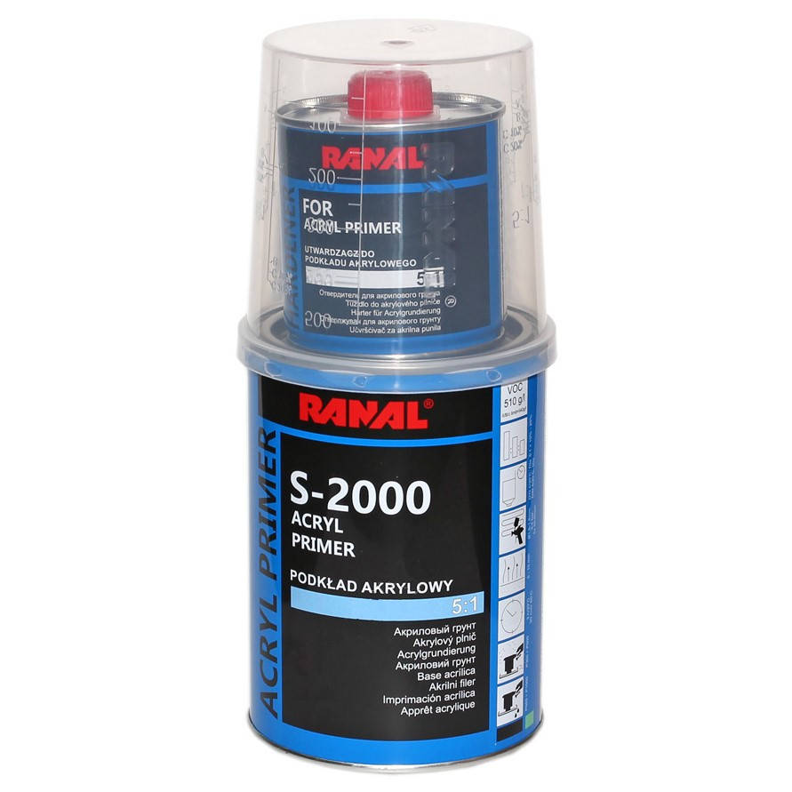 

Акриловый грунт-наполнитель Ranal S-2000 HS белый 0.8 л (с отвердителем 0.16 л)