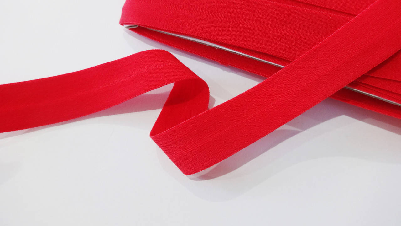 

Бейка стрейч матовая 20 мм алая, Алый