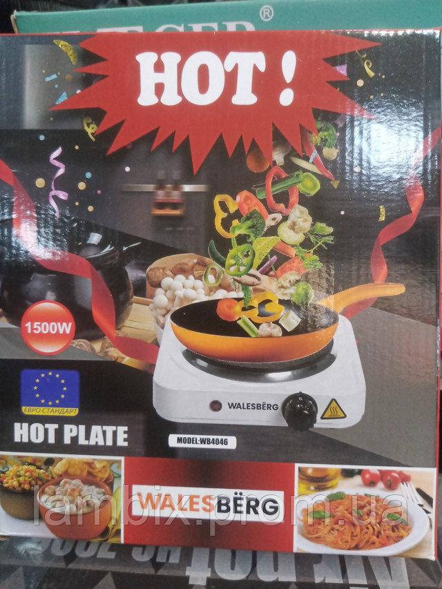 

Электроплита одноконфорочная настольная дисковая WALESBERG 800Вт
