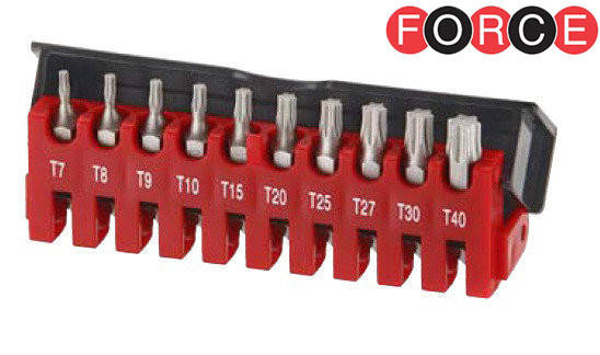 

Набор бит Torx с отверстием 1/4", 10 пр. (Force 21012T)